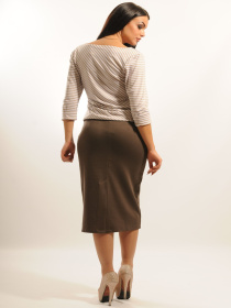 Юбка миди RiMari модель 1-1-07-1-14-kapuchino Фото