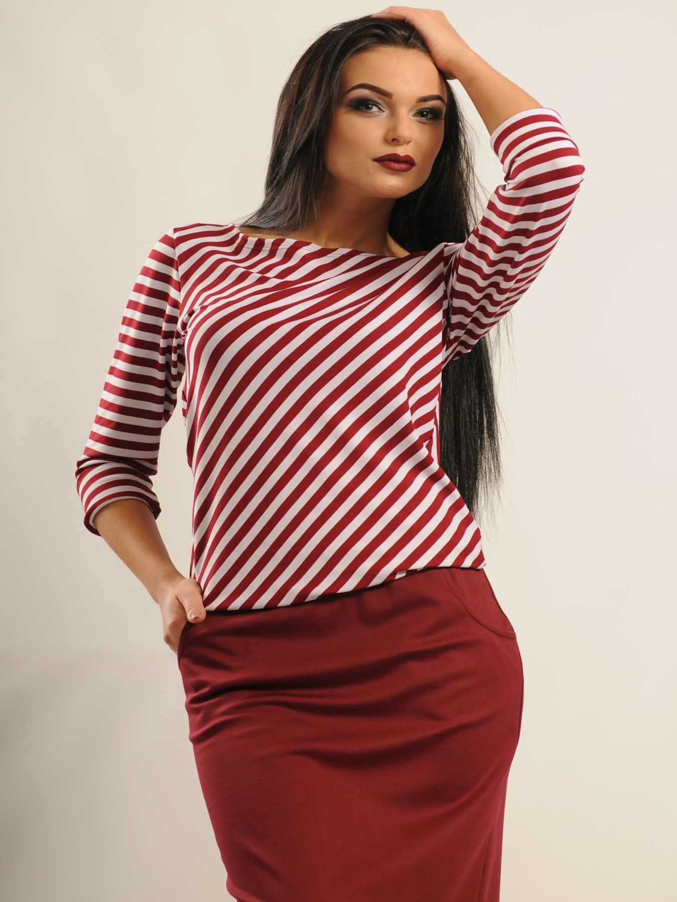 Юбка миди RiMari модель 1-1-07-1-14-bordo Фото