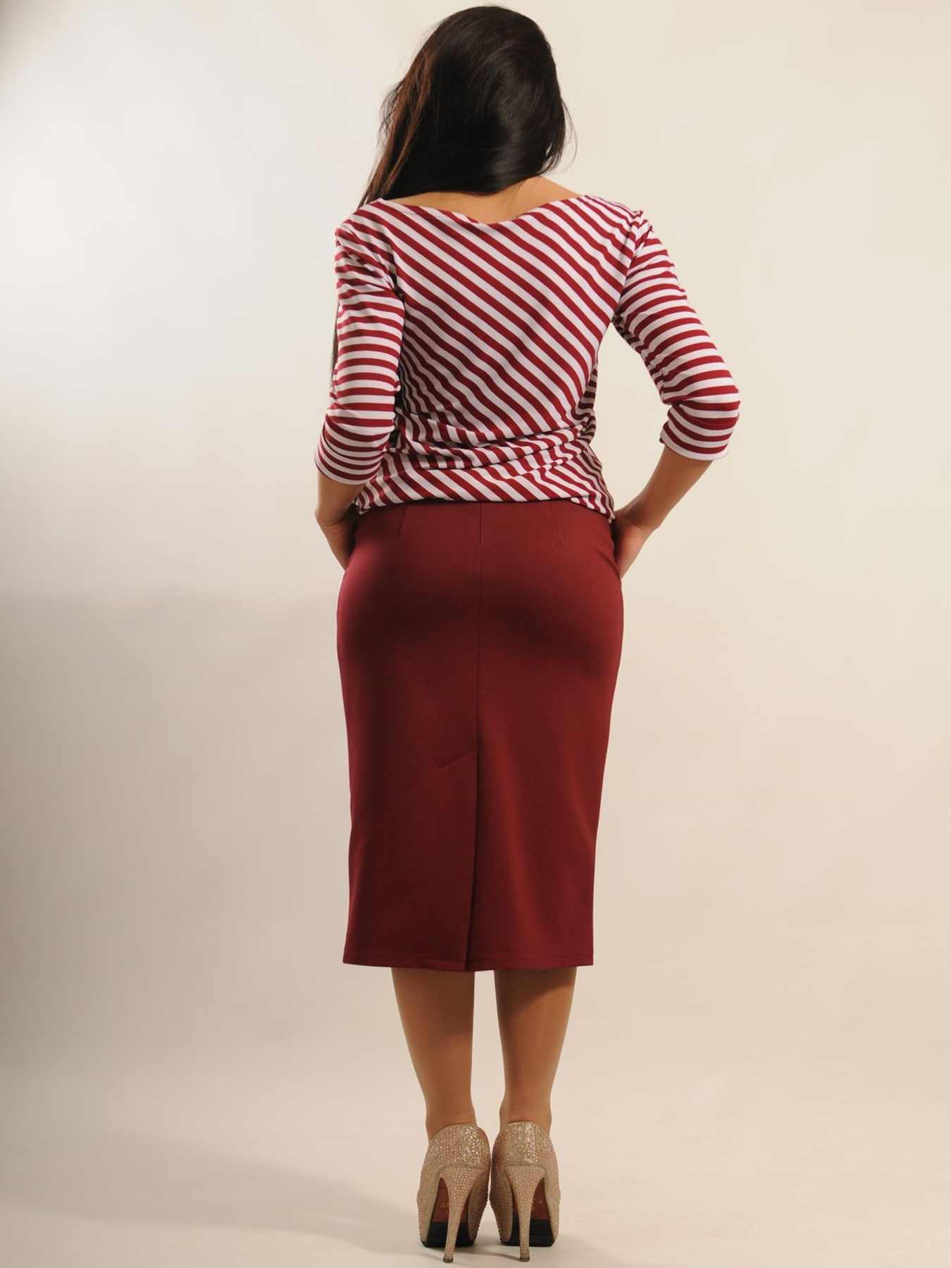 Юбка миди RiMari модель 1-1-07-1-14-bordo Фото