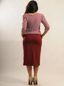 Юбка миди RiMari модель 1-1-07-1-14-bordo Фото