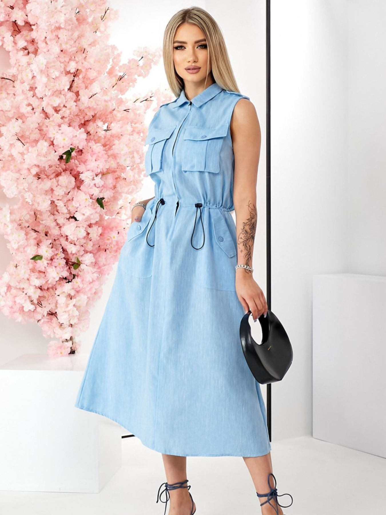 Платье миди LadyLike модель ll228050069-blakitnij Фото