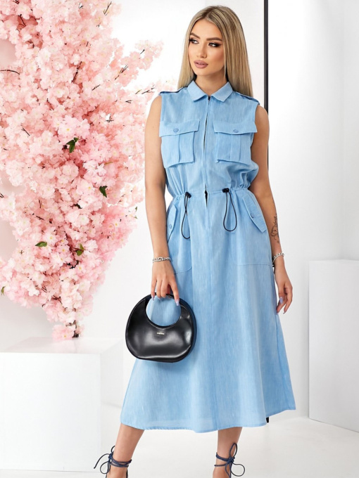 Сукня міді LadyLike модель ll228050069-blakitnij Фото