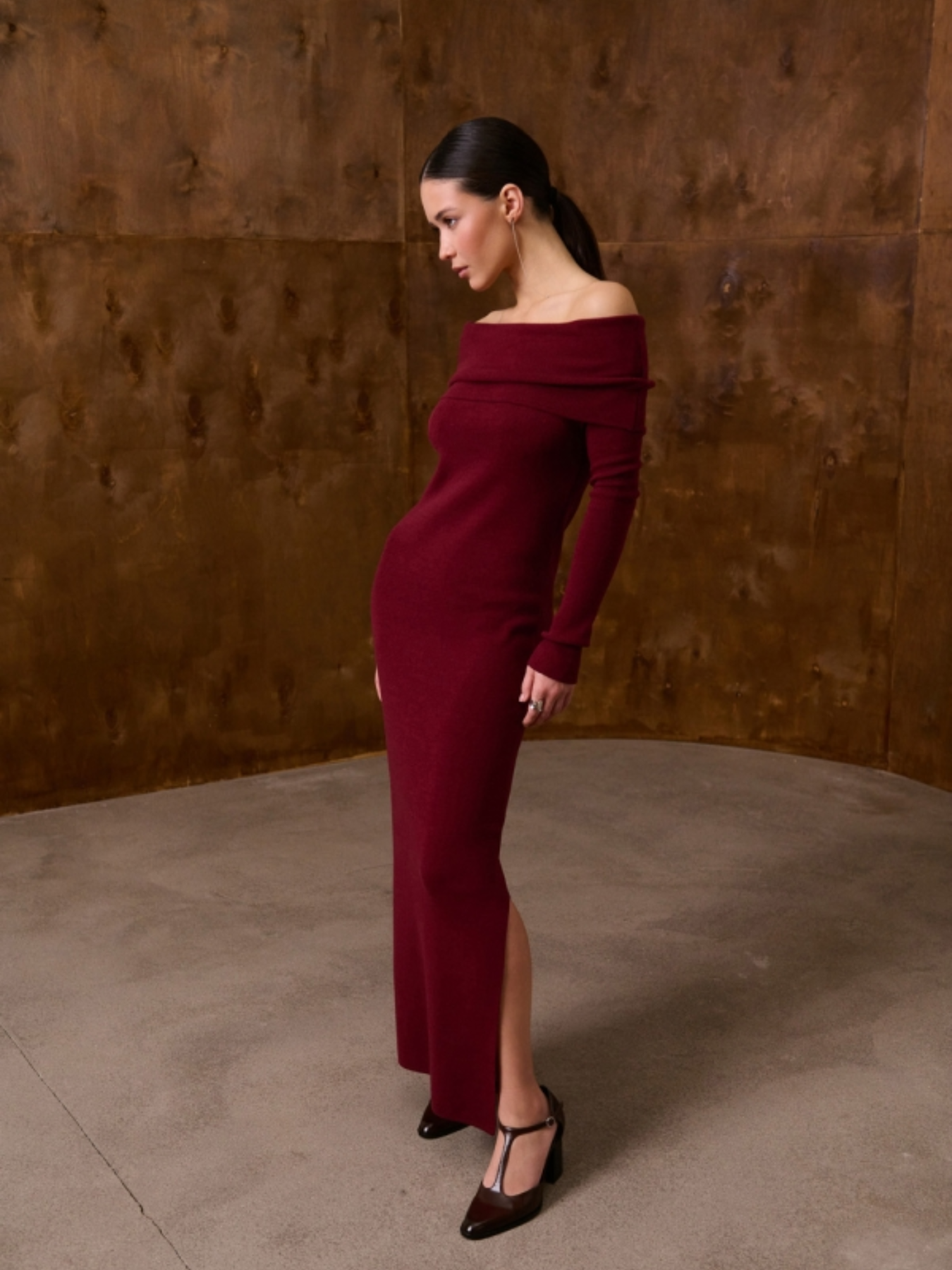 Платье макси TrikoBakh модель 2824-marsala Фото