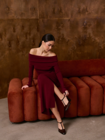 Платье макси TrikoBakh модель 2824-marsala Фото