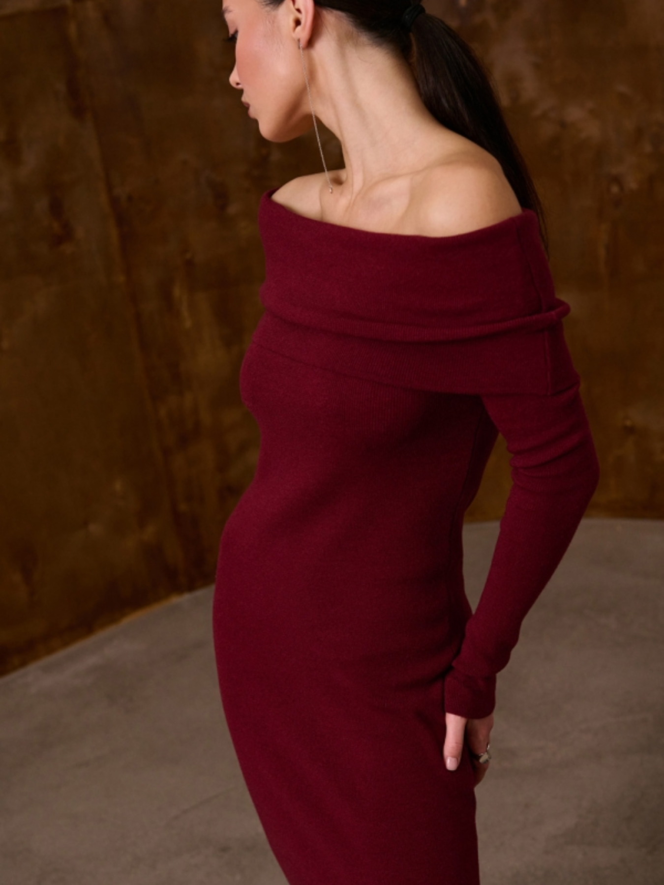 Сукня максі TrikoBakh модель 2824-marsala Фото