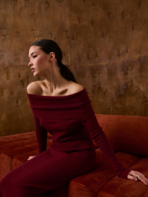 Сукня максі TrikoBakh модель 2824-marsala Фото