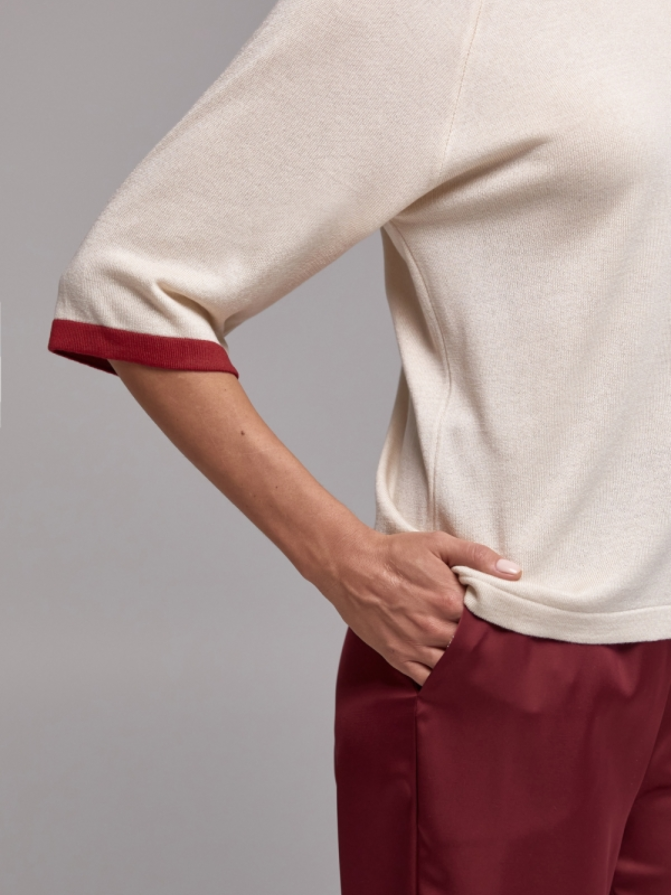 Джемпер TrikoBakh модель 2831-perlamutr-burgund Фото