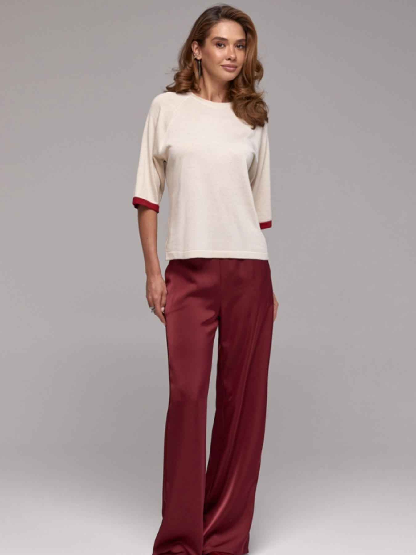 Джемпер TrikoBakh модель 2831-perlamutr-burgund Фото