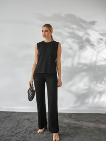 Брюки повседневные TrikoBakh модель 2462-chornij Фото