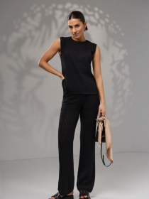 Брюки повседневные TrikoBakh модель 2462-chornij Фото