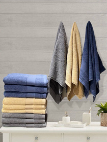 Набор Полотенец Махровых Банных (Хлопок) 4 шт в подарочном пакете Синий Lovely Svi  модель 580523 Фото