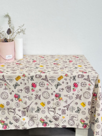 Скатертина бавовняна бежева в романтичному стилі Мадам Ecotton модель 23544 Скатертина бавовняна бежева в романтичному стилі Мадам Ecotton модель 23544 Фото