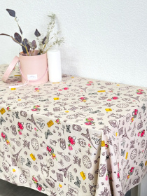 Скатертина бавовняна бежева в романтичному стилі Мадам Ecotton модель 23544 Скатертина бавовняна бежева в романтичному стилі Мадам Ecotton модель 23544 Фото
