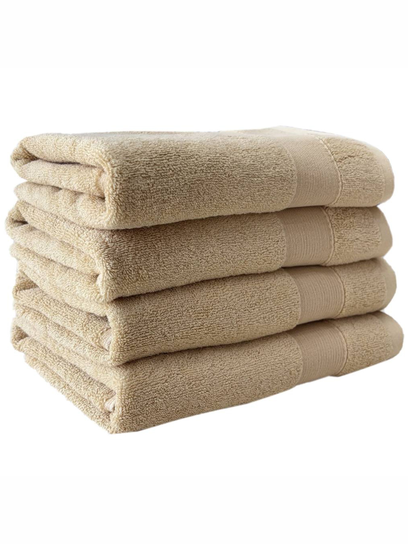 Набір Рушників Махрових Банних (Бавовна) 4 шт в подарунковому пакеті Капучино Lovely Svi  модель 780523 Фото