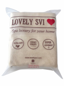 Набір Рушників Махрових Банних (Бавовна) 4 шт в подарунковому пакеті Капучино Lovely Svi  модель 780523 Фото