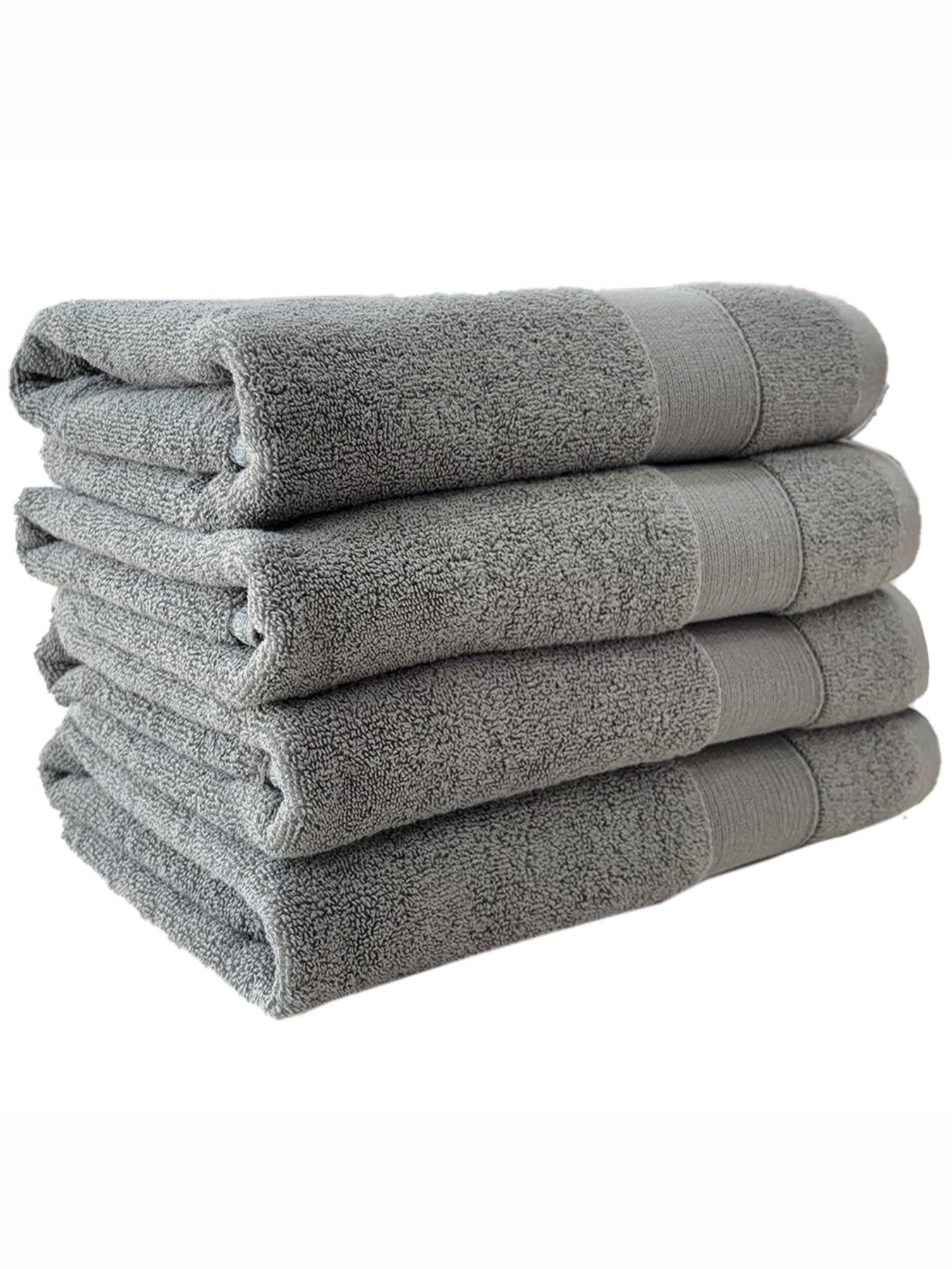 Набір Рушників Махрових Банних (Бавовна) 4 шт в подарунковому пакеті Сірий Lovely Svi  модель 480523 Фото