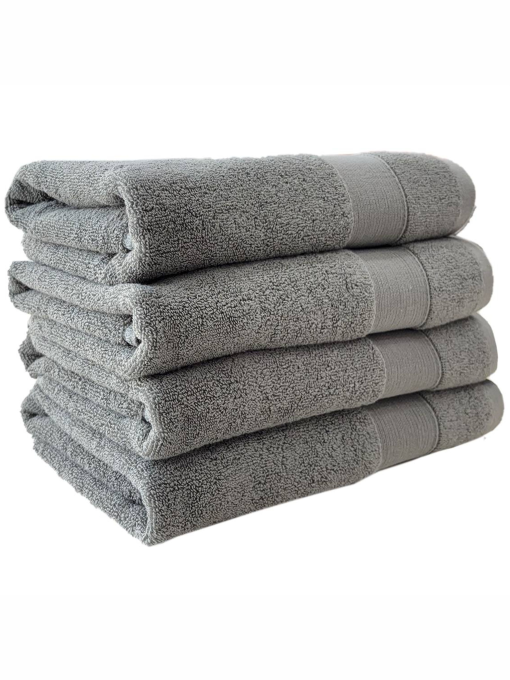 Набор Полотенец Махровых Банных (Хлопок) 4 шт в подарочном пакете Серый Lovely Svi  модель 480523 Фото