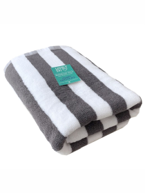 Полотенце хлопок махра Lovely Svi для пляжа, басейна, ванной, отелей, SPA, саун,  XL (75 x150 см) - Бело - серый Lovely Svi  модель 200823 Фото