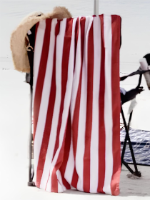 Рушник бавовна махра для пляжа, басейна, ванної, отелей, SPA, саун, XL Біло - червоний Lovely Svi  модель 505255 Фото