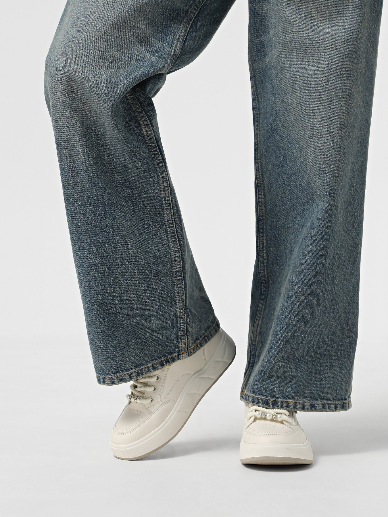 Кеды низкие It-girl модель 23678milk-gold Фото