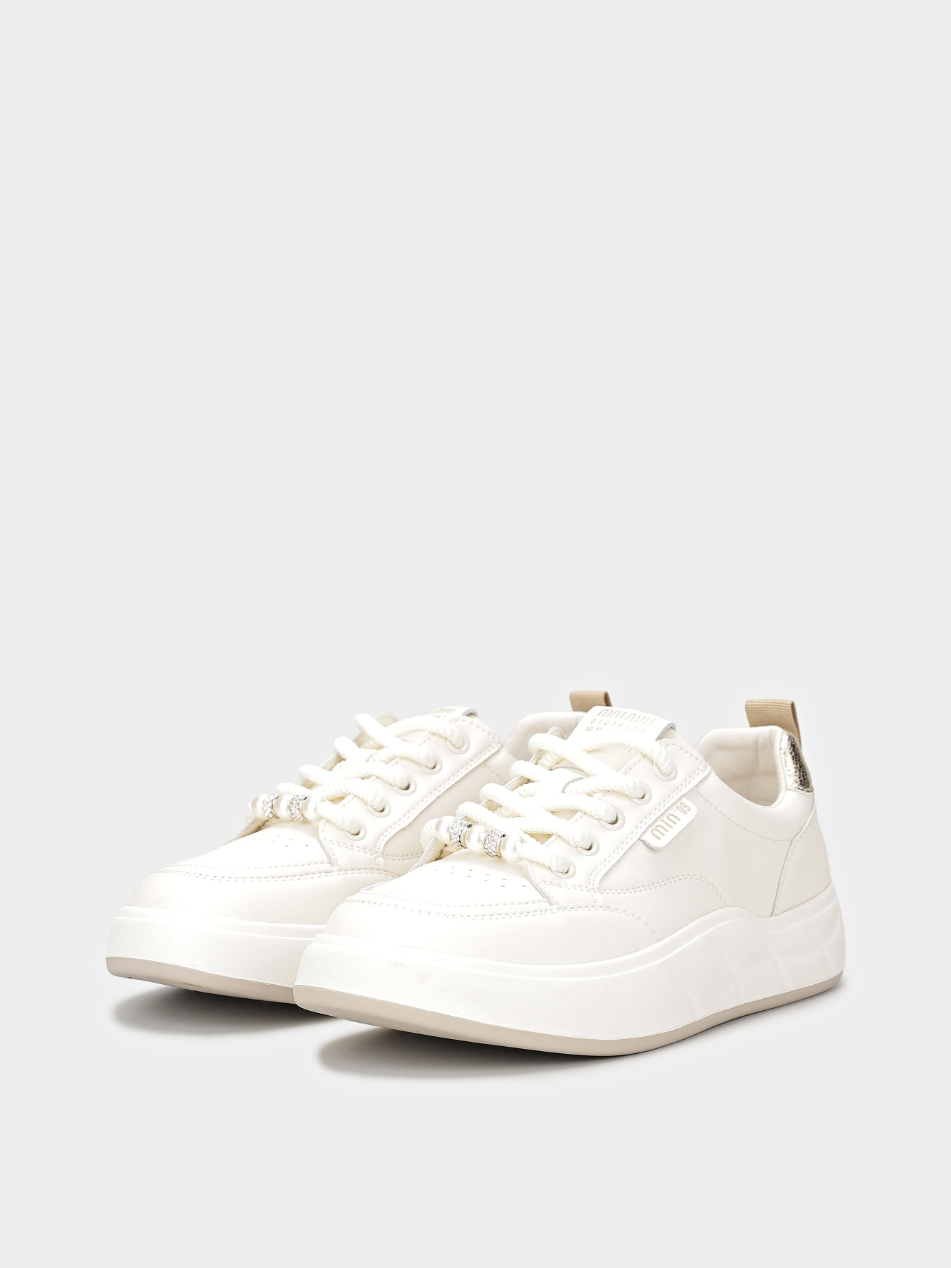 Кеди низькі It-girl модель 23678milk-gold Фото