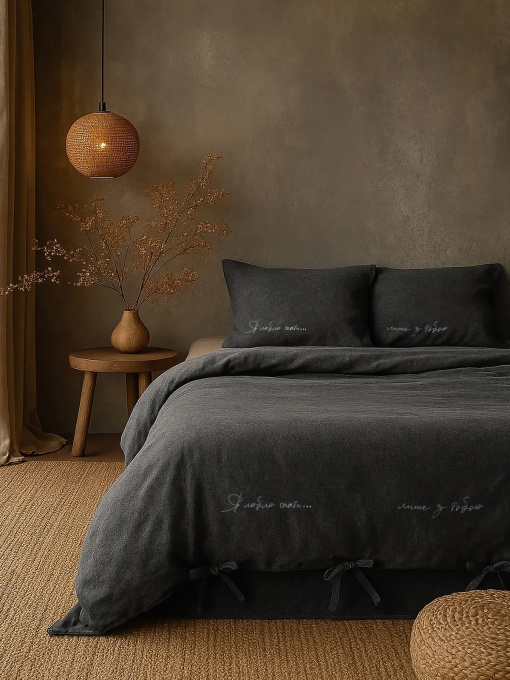 Комплект постельного белья с вышивкой LEVAN HOME модель 53477441100121 Фото