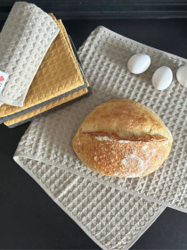 Набір кухонних вафельних рушників 4 шт 100% бавовна –  Капучино Lovely Svi  модель 561028 Фото