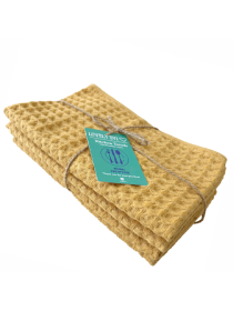 Набір кухонних вафельних рушників 4 шт 100% бавовна –  Жовтий Lovely Svi  модель 561035 Фото