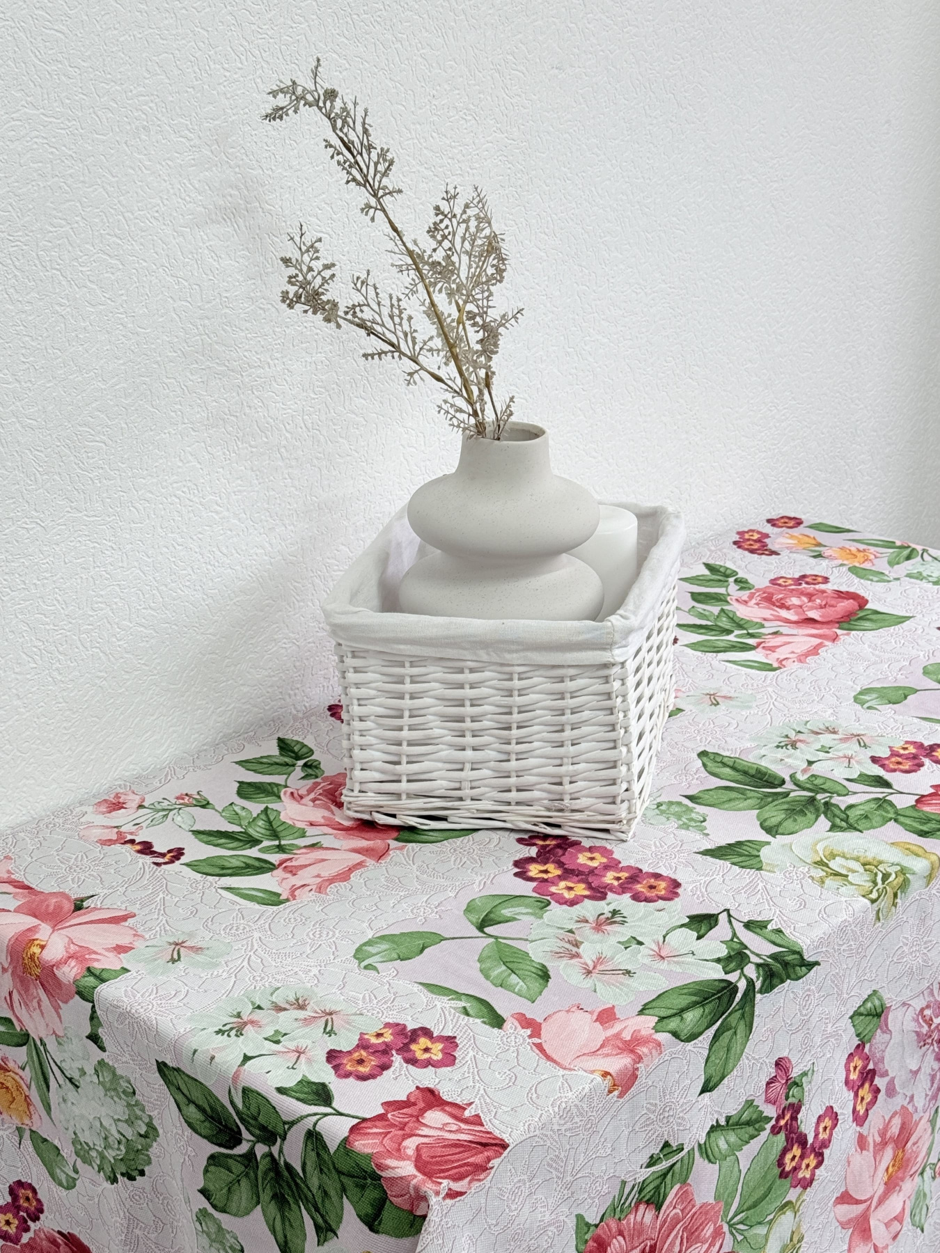 Скатерть хлопковая с первыми весенними цветами Ecotton модель 23553 Фото