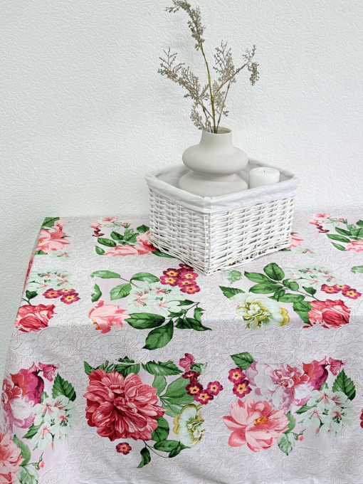 Скатерть хлопковая с первыми весенними цветами Ecotton модель 23553 Фото