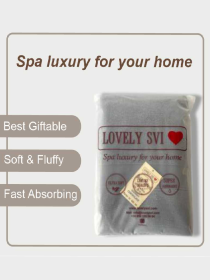 Набор Полотенец Махровых Банных (Хлопок) 2 шт в подарочном пакете Серый Lovely Svi модель 280523 Набор Полотенец Махровых Банных (Хлопок) 2 шт в подарочном пакете Серый Lovely Svi модель 280523 Фото