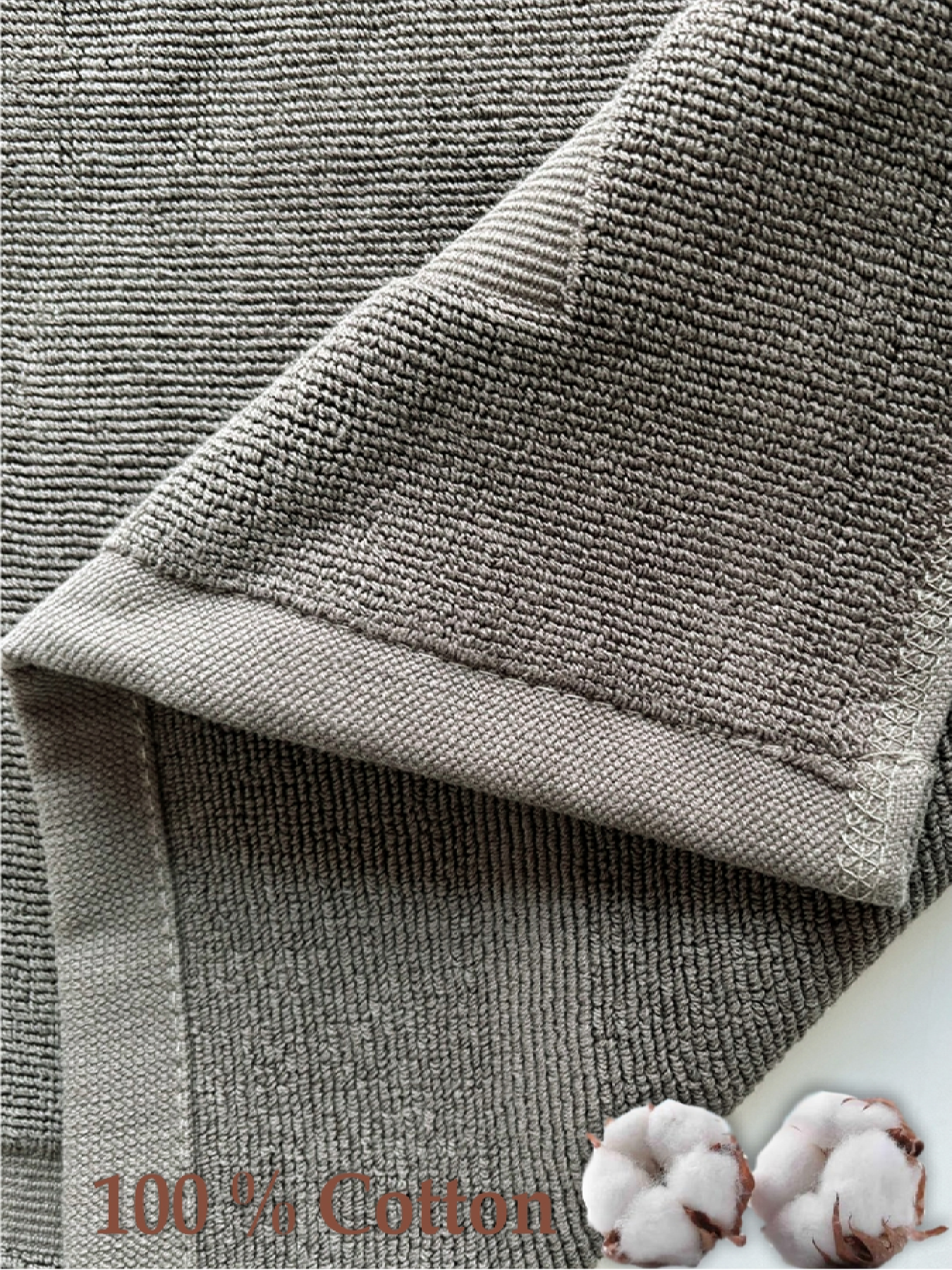 Полотенца для ног – хлопок/махра – Серый Lovely Svi  модель 22402471 Фото