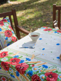 Скатертина бавовняна з квітами та колосками Ecotton модель 19913 Скатертина бавовняна з квітами та колосками Ecotton модель 19913 Фото