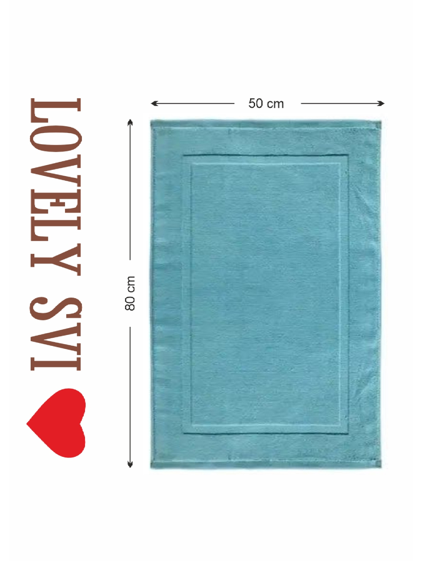 Полотенца для ног – хлопок/махра – Бирюзовый Lovely Svi  модель 22402493 Фото