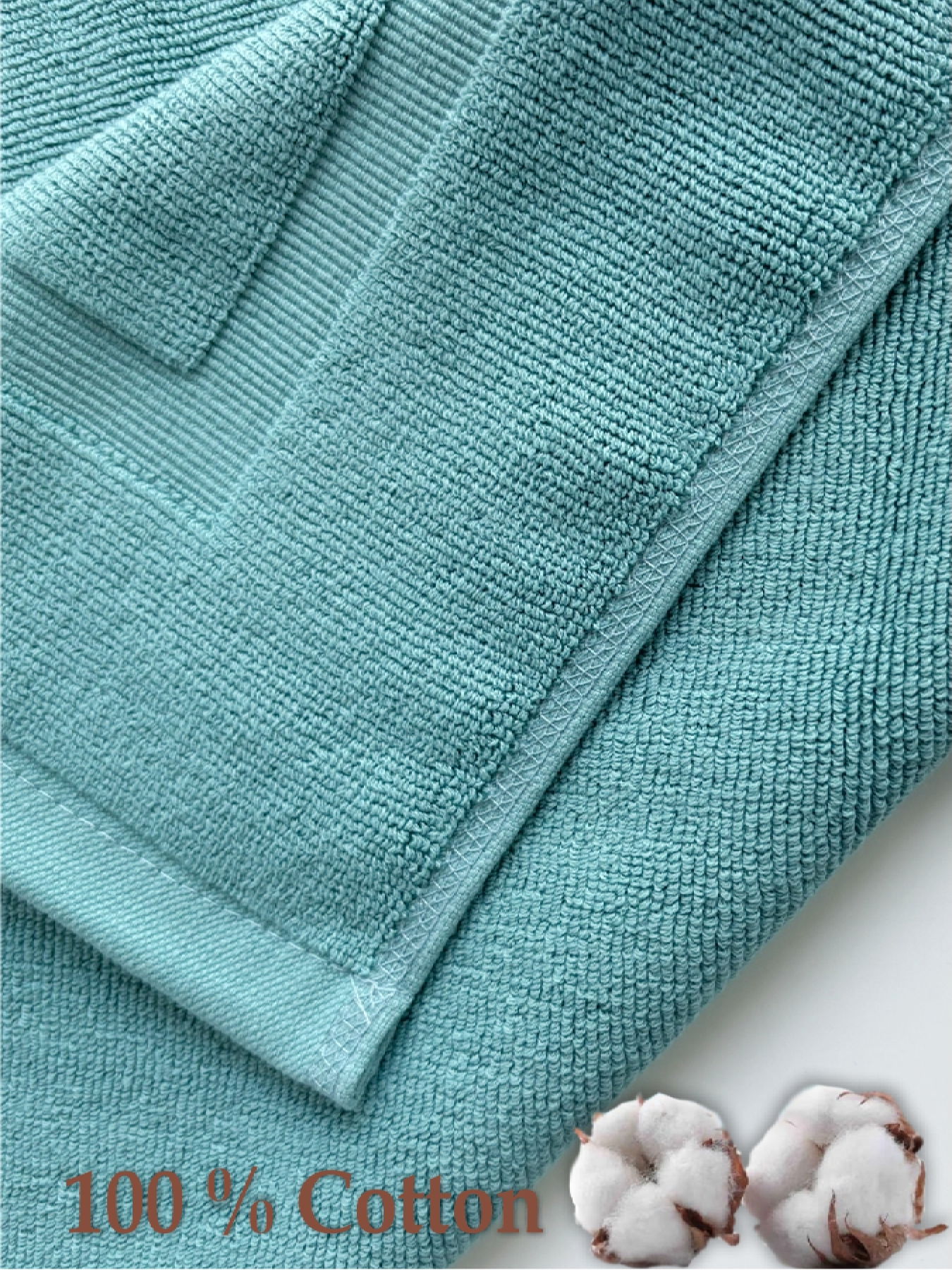 Полотенца для ног – хлопок/махра – Бирюзовый Lovely Svi  модель 22402493 Фото