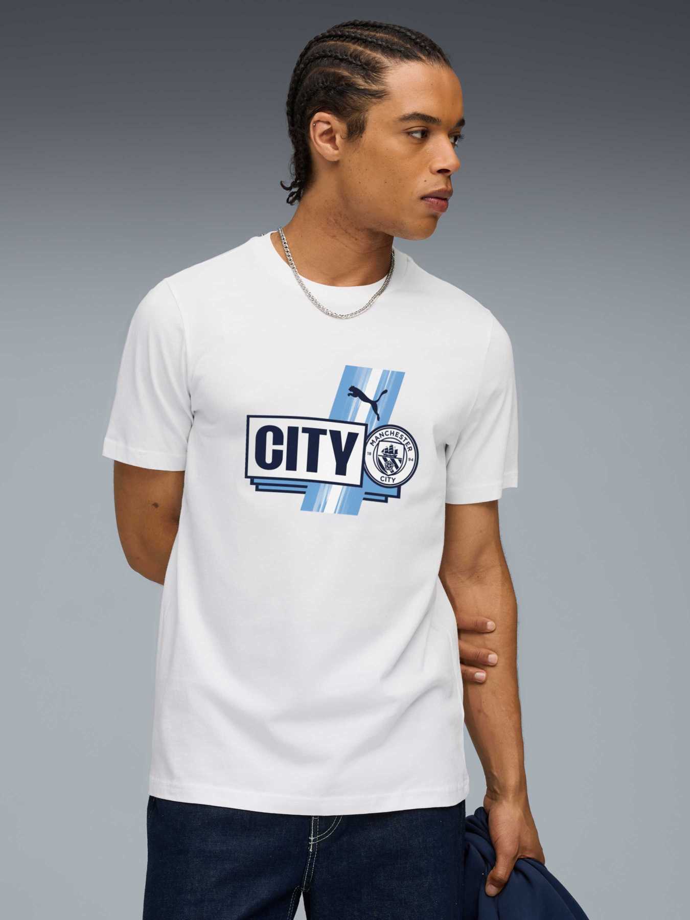 Футболка спортивная PUMA Mcfc Ftblculture Tee модель 782671 Фото