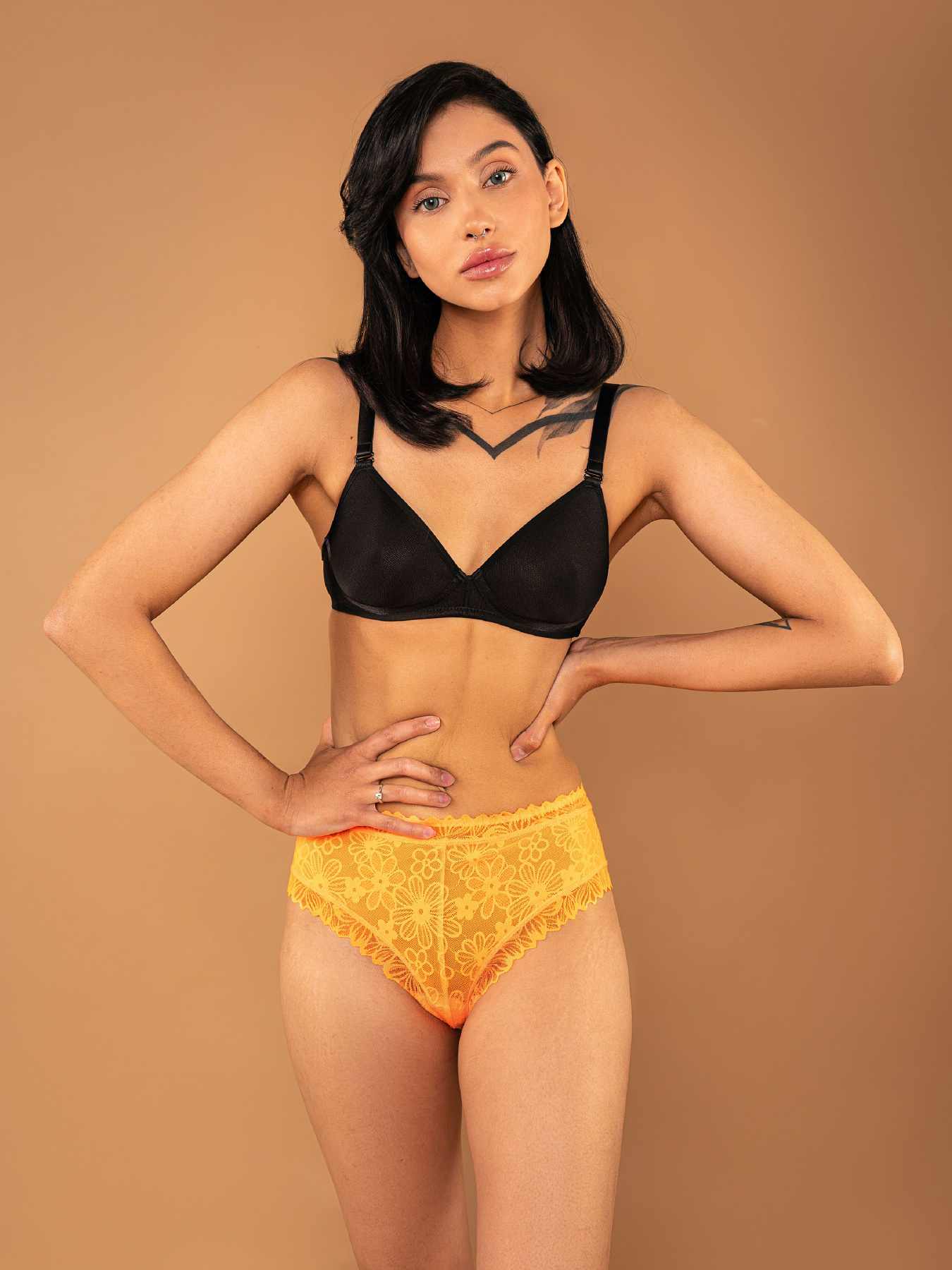 Труси Brabrabra Мереживки модель SLZ27802003_mango.black Фото