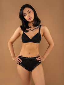 Труси Brabrabra Мереживки модель SLZ27802003_mango.black Фото