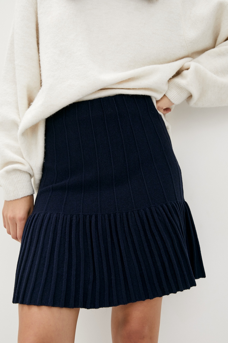 Жіноча Спідниця міні Sewel  (UW858360000) колір синій, матеріал вовна/акрил