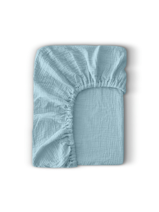 Простынь на резинке муслин PISTACHIO Cosas модель 37MuslinFourLayer_Pistachio_60x120x12 Фото