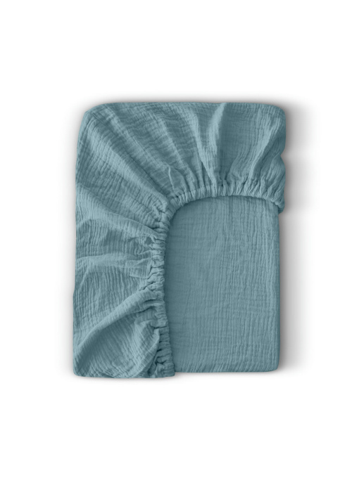 Простынь на резинке муслин AGAVE Cosas модель 43MuslinFourLayer_Agave_60x120x12 Фото