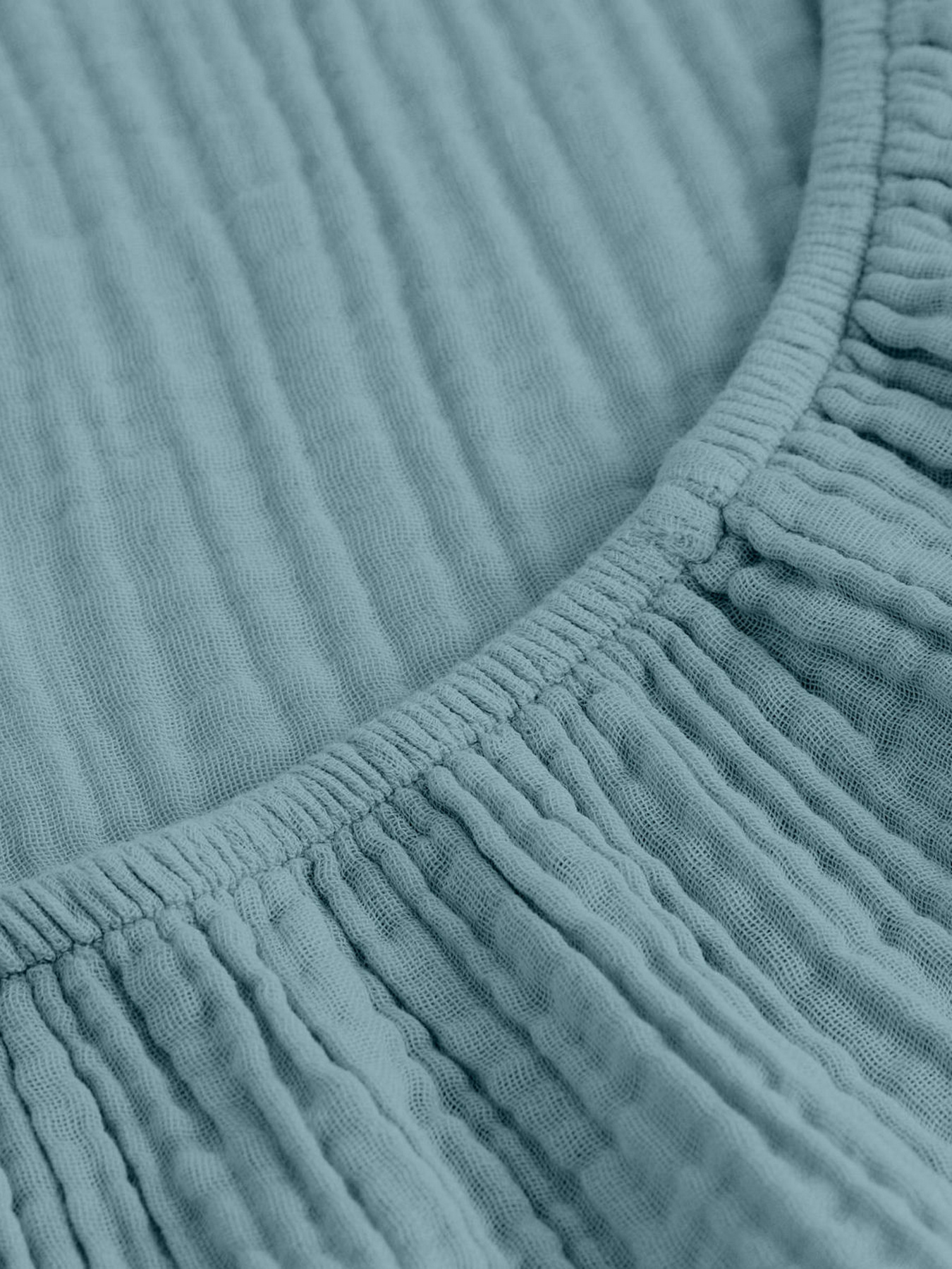 Простынь на резинке муслин AGAVE Cosas модель 43MuslinFourLayer_Agave_60x120x12 Фото