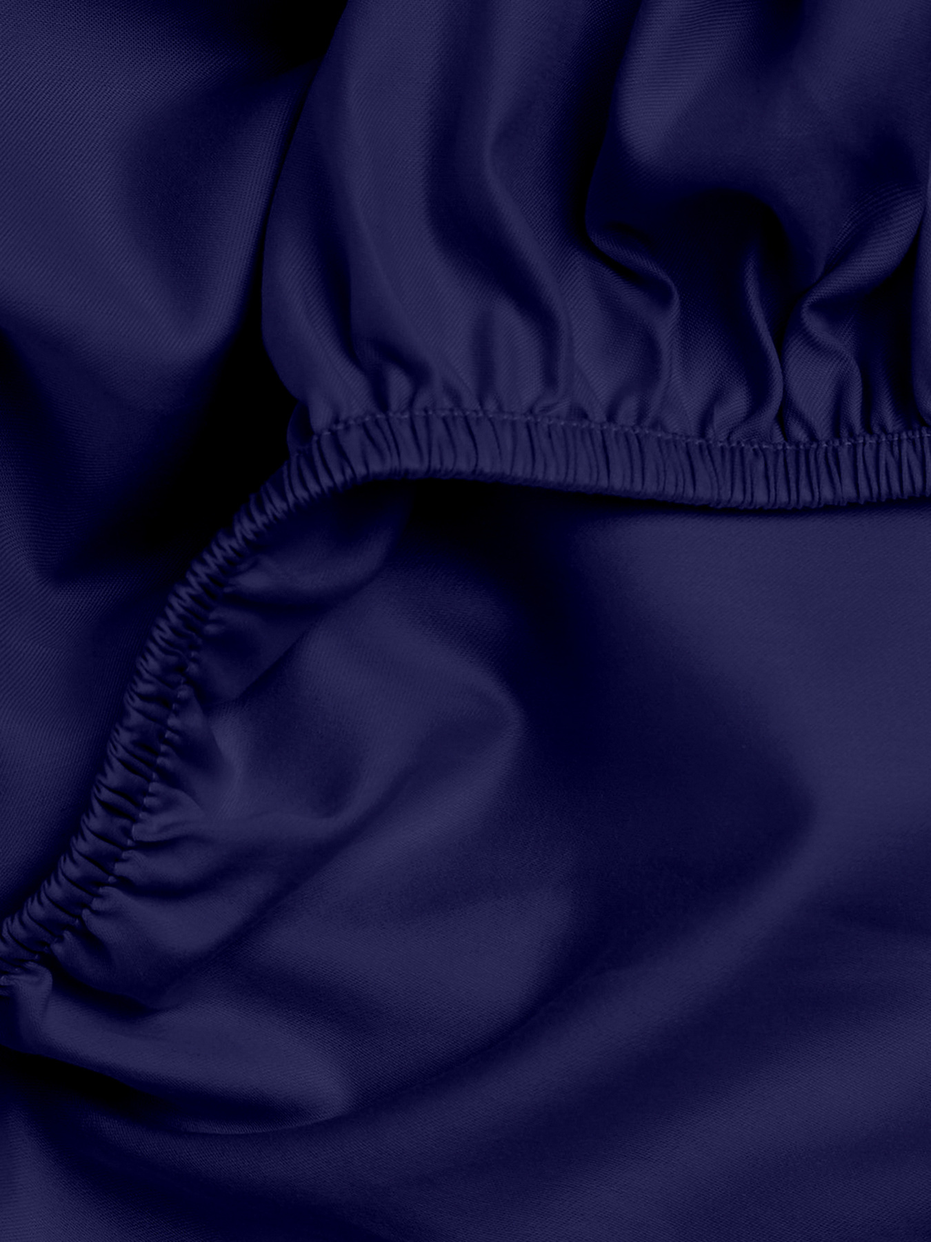 Простирадло на резинці сатин MIDNIGHT BLUE Cosas модель 79Satin_Denim_120x200x20 Фото