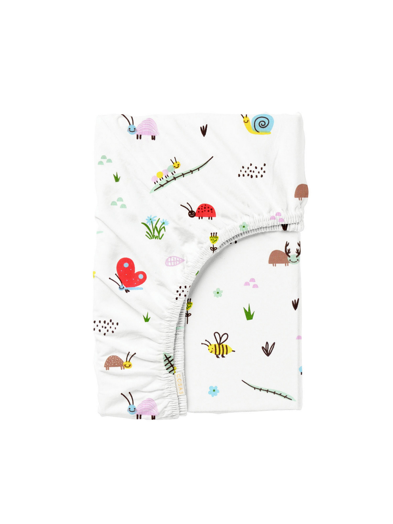 Простынь на резинке ранфорс BEES Cosas модель BeesRed_120 Фото