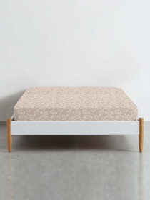 Простирадло на резинці ранфорс FLORET Cosas модель BirdsFoliageBeige_120 Фото