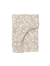 Простирадло на резинці ранфорс FLORET Cosas модель BirdsFoliageBeige_120 Фото