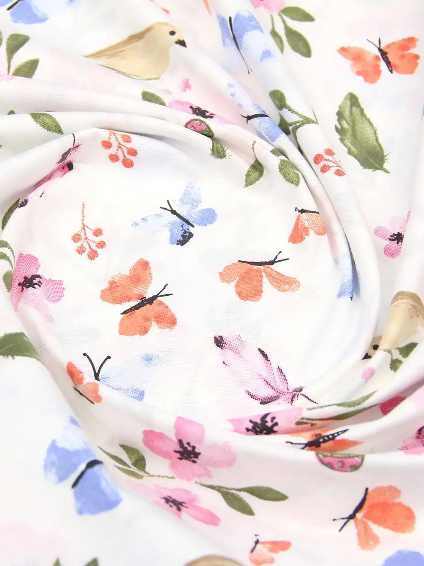 Простынь на резинке ранфорс BIRDS MUSHROOMS Cosas модель BirdsMushrooms_120 Фото