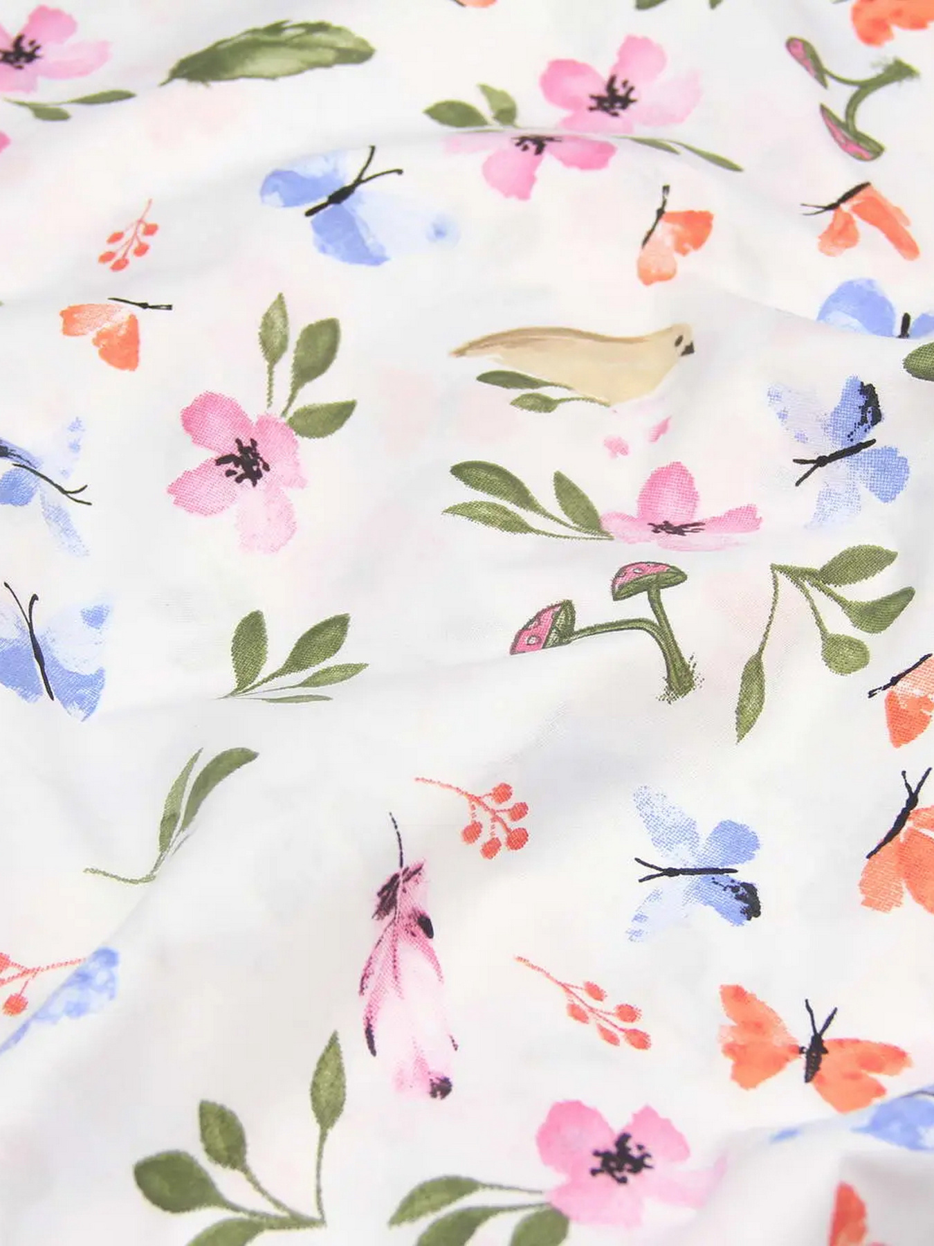 Простынь на резинке ранфорс BIRDS MUSHROOMS Cosas модель BirdsMushrooms_120 Фото