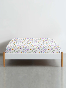 Простирадло на резинці ранфорс BIRDS Cosas модель BirdsMushroomsViolet_120 Простирадло на резинці ранфорс BIRDS Cosas модель BirdsMushroomsViolet_120 Фото