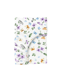 Простирадло на резинці ранфорс BIRDS Cosas модель BirdsMushroomsViolet_120 Простирадло на резинці ранфорс BIRDS Cosas модель BirdsMushroomsViolet_120 Фото